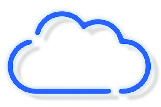 blue cloud outline